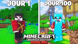 Miniature : J'ai Survécu 100 JOURS sur Minecraft BEDROCK en Hardcore