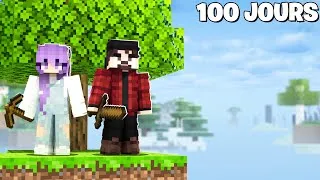 Miniature : Nous avons Survécu à 100 JOURS en Skyblock Hardcore Minecraft... Et voici ce qui s'est passé