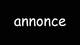 Miniature : ANNONCE