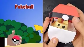 Miniature : 🔴⚪ Pokéball en origami ⚪🔴