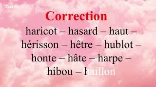 Miniature : Dictée de mots avec un h aspiré