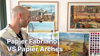 Miniature : Papier Aquarelle Fabriano VS Papier Aquarelle Arches (comparatif)