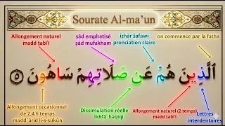 Miniature : Sourate 107 : Al Ma'un - L'ustensile - avec le Tajwid