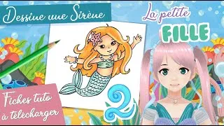 Miniature : Dessine une petite fille sirène (2)