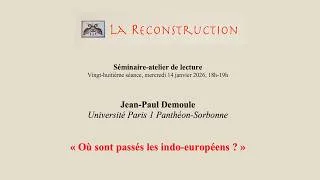 Miniature : Jean-Paul Demoule : Où sont passés les indo-européens ?