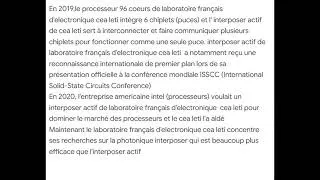 Miniature : Interposer actif de laboratoire français d’électronique CEA LETI