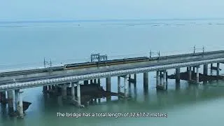 Miniature : Aerial ChinaThe Nanjing Shijiu Lake Bridge with a total length of 126172 meters is shoc