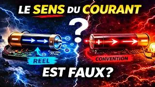 Miniature : Le sens du courant électrique (l’étrange histoire depuis Franklin) Pourquoi du + vers le − ?