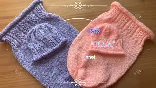 Miniature : Tuto tricot bébé, ensemble "LULLA" cocon + bonnet, taille naissance + taille 1/3 mois.