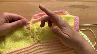 Miniature : Tuto tricot bébé, barboteuse LOLLIE, 3 mois ample, partie 2 sur 3.