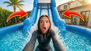 Miniature : ON A ACHETÉ UN TOBOGGAN GÉANT POUR NOTRE PISCINE !