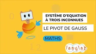 Miniature : RESOUDRE UN SYSTÈME D' EQUATION À TROIS INCONNUES  DE A à Z- EXERICE CORRIGÉ -Part1