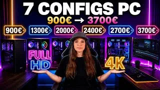 Miniature : 🔥7 Configs PC Gamer !! De 900€ à 3700€ : Le Guide Ultime pour Jouer en 1080p, 1440p et 4K !