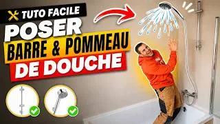Miniature : Installer une barre et pommeau de douche sans galérer 🔧 (Tuto débutant)
