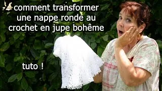 Miniature : Transformer une nappe ronde au crochet en une jupe bohême, tuto
