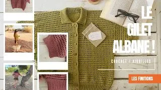 Miniature : Gilet Albane by Hariti  : crochet, tricot , col polo