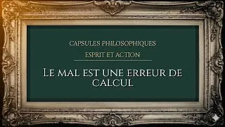 Miniature : Le mal est une erreur de calcul