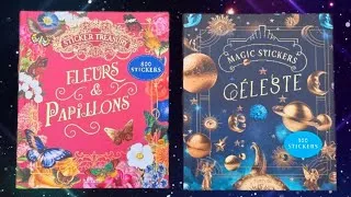 Miniature : 🦋 2 Sticker Book - Fleurs et papillons & Céleste, Pleins de stickers pour personnalisé ses carnets 🦋