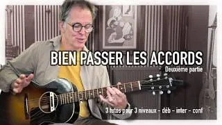 Miniature : Passer les accords et jeu aux doigts n°2 - exercice pratique du rythme - tuto débutant à confirmé