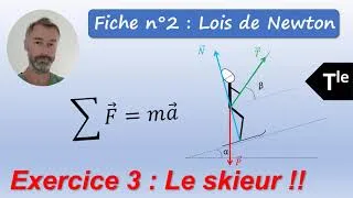 Miniature : Terminale. Fiche n°2 : Lois de Newton : exercice d'application 3