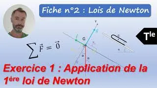 Miniature : Terminale. Fiche n° 2 : Lois de Newton : Exercice d'application 1