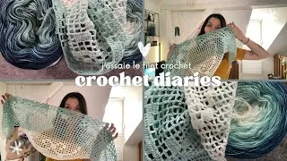 Miniature : je test le filet crochet pour la première fois...✨ | vlog crochet & blabla