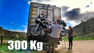 Miniature : #105 – Porte-moto avec treuil électrique, levage 300kg #fazer600 #nomade #poidslourdaménagé