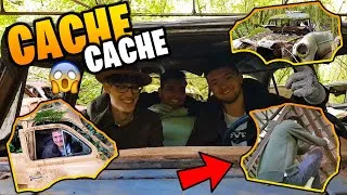 Miniature : CACHE-CACHE DANGEREUX DANS UN CIMETIÈRE DE VOITURES !! [URBEX] 😱