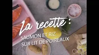 Miniature : Saumon et riz sur lit de poireaux  - Les petits pots dans les grands
