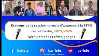 Miniature : Examen de la session normale d'automne à la FST-E, 1er sem 2025/2026 : déroulement et témoignages