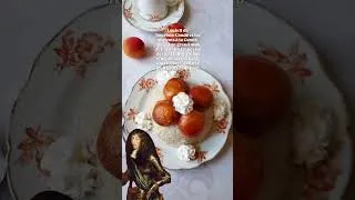 Miniature : Les abricots à la Condé #foodhistory #histoire #rizaulait #dessert #artculinaire #gastronomie