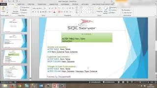 Miniature : ALTER TABLE modification de la structure d'une table  SQL Server
