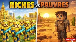 Miniature : 1000 JOUEURS créent une CIVILISATION sur Minecraft : Riches VS Pauvres