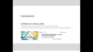 Miniature : Myriam De Spiegelaere - Conclusions : Trajectoires migratoires et santé autour de la naissance