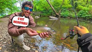 Miniature : Je lui fais découvrir la pêche de la truite en Bretagne, c'est n'importe quoi !!! Ft @rafishingg 