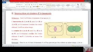 Miniature : Cours de mathématiques (chapitre 12 : les probabilités / seconde GT)