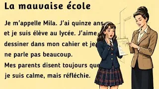 Miniature : The Wrong School । Improve your French । Learn French with this simple story ( B1-B2 )