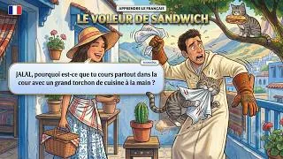 Miniature : 🥪 Le Voleur de Sandwich | Conversation en Français du Quotidien | Français Facile
