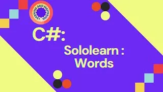 Miniature : C# Sololearn: Exercice Words | Words