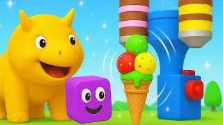 Miniature : Apprendre les couleurs - Dino fait de la crème glacée