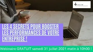 Miniature : Wébinaire Les 4 secrets pour booster les performances de votre entreprise !