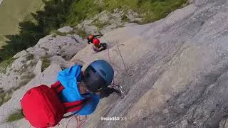 Miniature : Via ferrata col de la Madeleine avec assurage d'un petit bout 