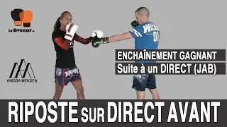 Miniature : [TUTO] BOXE - DIRECT AVANT : ENCHAÎNEMENT GAGNANT D'ANISSA MEKSEN CONTRE UN DIRECT BRAS AVANT (JAB)