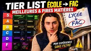 Miniature : J'ai classé les matières de la pire à la meilleure (Utilité 0/10).