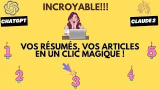Miniature : Claude 2 & ChatGPT: L'Info Devient Résumés et Articles en un Clic !