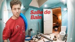 Miniature : J'installe ENFIN l'EAU et je FERME ma SALLE de BAIN ! EP29 Rénovation vieille maison