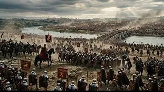 Miniature : Bataille du pont Milvius 312 apr. J.-C. Constantin le Grand face à l'armée de 100 000 hommes de Rome