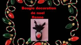 Miniature : Bougie  décoration de noël au crochet (renne)