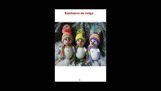 Miniature : tuto bonhomme de neige au crochet