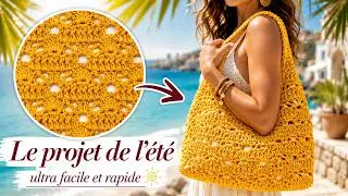 Miniature : Le projet crochet de l’été : facile, rapide et trop pratique ☀️ Idéal pour faire un sac au crochet